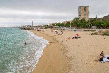 Vista de la playa de Montgat.