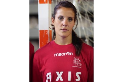 La portera del Cleba León Balonmano, Cristina González.