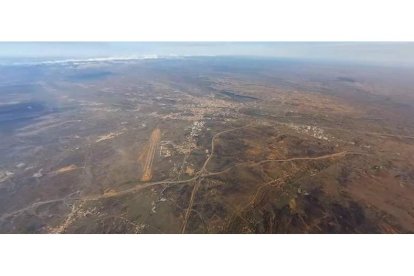 Imagen de León tomada desde un globo estratosférico en pruebas en la base aérea. ZERO2INFINITY / ARCHIVO