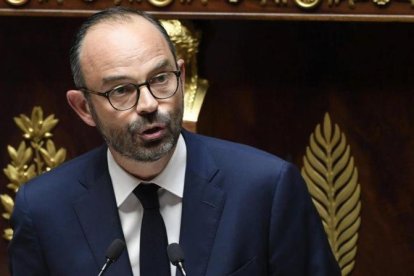 El primer ministro francés, Edouard Philippe, durante el discurso de política general en la Asamblea Nacional en París.