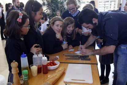 David, participante de Master Chef, ayer en León