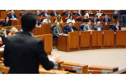 Sesión plenaria celebrada este martes en el parlamento autonómico. NACHO GALLEGO