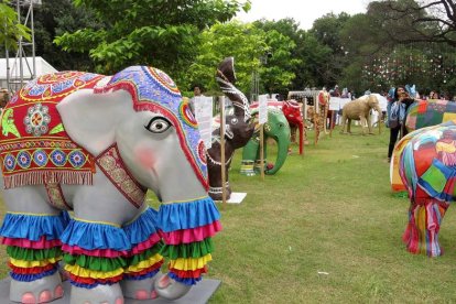 India rinde homenaje al elefante asiático con una exposición. ELENA GRANADOS