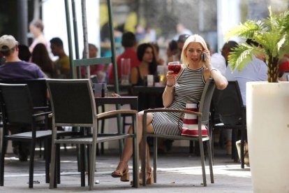 Una terraza en Madrid.