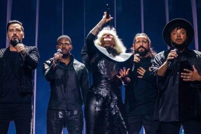 El grupo Equinox en Eurovisión 2018.