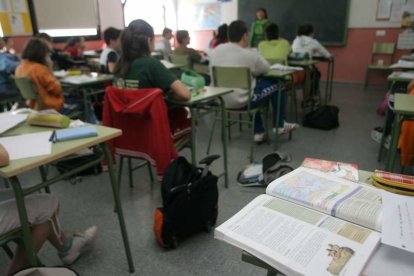 Alumnos durante una clase.