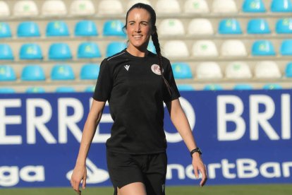 Raquel Suárez, en un reciente partido en El Toralín. L. DE LA MATA