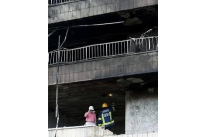 Vista del segundo piso del edificio donde se produjo la explosión