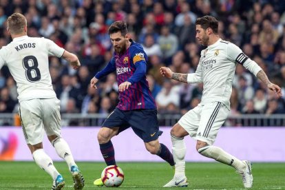 Leo Messi podría jugar hoy su último Clásico en el estadio azulgrana. RODRIGO JIMÉNEZ