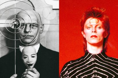 A la derecha Schelemmer, a la izquierda Bowie