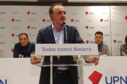 El candidato de Navarra Suma a la Presidencia del Gobierno foral y líder de UPN, Javier Esparza.