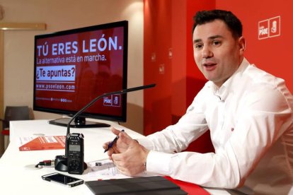 El secretario provincial del PSOE, Javier Alfonso Cendón