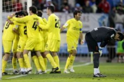 Los jugadores del Villarreal celebran la victoria