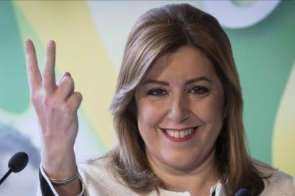 Susana Díaz, este viernes en Sevilla.