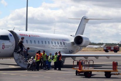 Imagen de un vuelo de Air Nostrum desde el aeropuerto de León