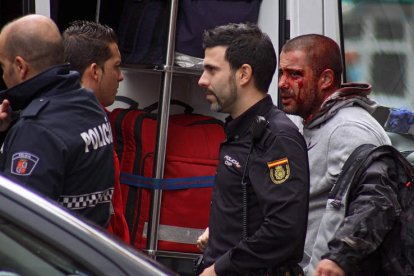 Imagen de archivo de una pelea en la capital. PEIO GARCÍA/ICAL