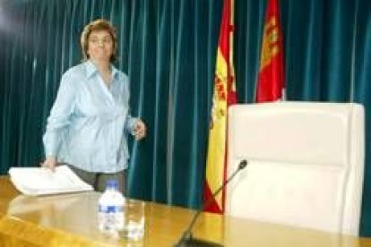 La consejera María Jesús Ruiz, tras la reunión ayer del Consejo de Gobierno