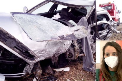 Una eucaristía en Jesuitas el viernes honrará la memoria de la maestra Sara Redondo, fallecida el domingo en un tráfico accidente de tráfico. BOMBEROS DE VALLADOLID