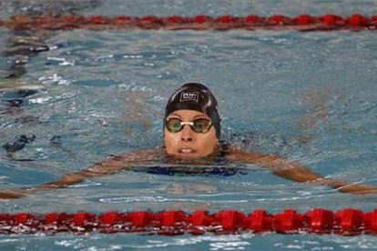 Teresa Perales, en la piscina