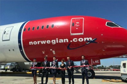 Inauguración del vuelo de Barcelona a Miami de Norwegian.