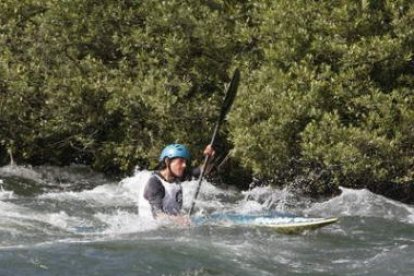 Una imagen del Campeonato de España de Slalom, que acogió Sabero el año pasado.