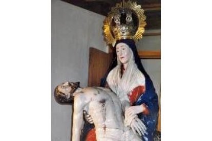 Aspecto de la Virgen de la Piedad de San Isidoro después de haber sido restaurada durante tres meses