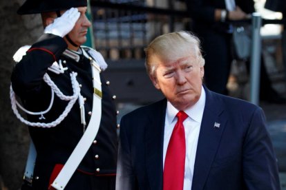 Donald Trump, en la cumbre del G-7 en Taormina, este sábado.