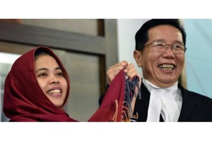 Siti Aisyah, liberada tras quedar libre de cargos por matar al hermanastro de Kim Jong-un.