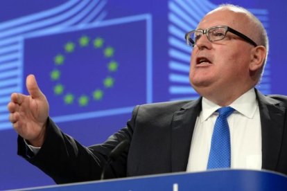 El vicepresidente primero de la Comisión Europea, Frans Timmermans.