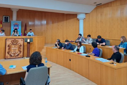 Imagen del pleno celebrado en San Andrés para el reparto de tareas entre los concejales del equipo de gobierno. DL