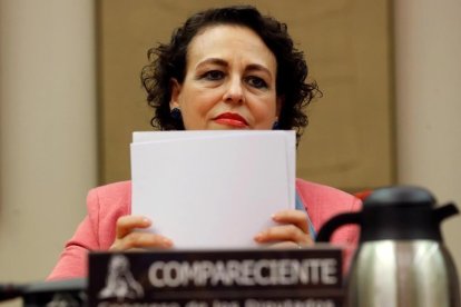 La ministra de Trabajo, Magdalena Valerio, en el Congreso de los Diputados.