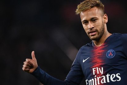 Neymar, con la camiseta del PSG.