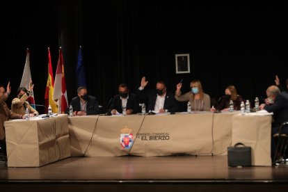 Imagen de uno de los últimos plenos del Consejo Comarcal. L. DE LA MATA