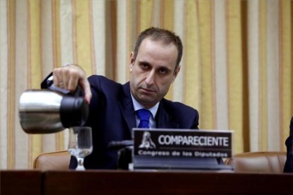 Jaime Ponce, presidente del FROB, durante una comparecencia en el Congreso.