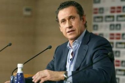 Jorge Valdano, durante la rueda de prensa que ofreció tras el anuncio de su cese.