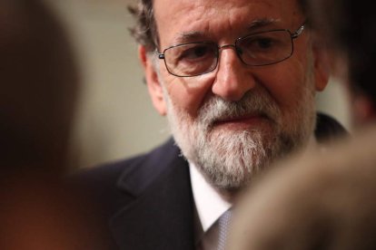 El presidente del Gobierno, Mariano Rajoy, durante una visita oficial a León este invierno. RAMIRO