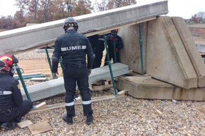 Integrantes del V Batallón de la UME, con base en León. UME