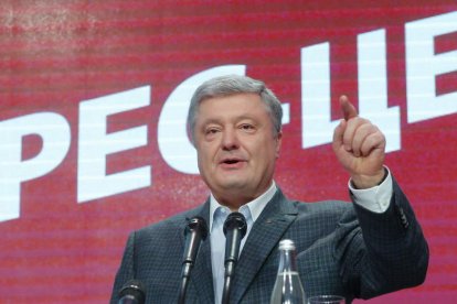 El presidente ucraniano y candidato a un segundo mandato, Petró Poroshenko. SERGEY DOLZHENKO