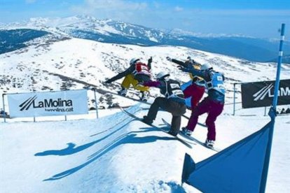 Una prueba de snowboard en los Mundiales celebrados en La Molina en el 2011.