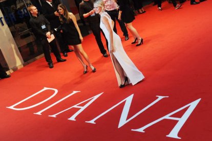 Naomi Watts, el jueves en Leicester Square, antes de la presentación de la película.