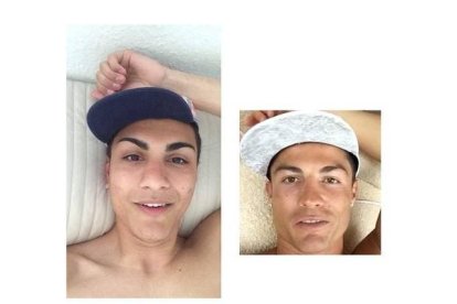 El parecido de Shanta y Cristiano, en la cuenta de Instagram del joven.