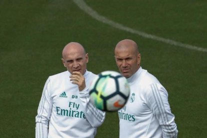 Zidane, en el entrenamiento de Valdebebas