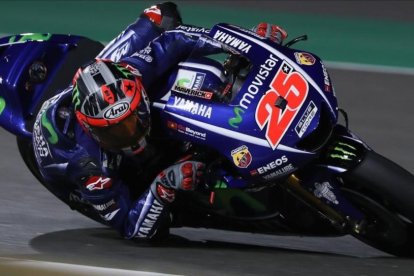 Maverick Viñales (Yamaha) también ha logrado hoy, en Catar, el mejor tiempo de los primeros ensayos oficiales del GP.