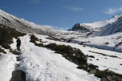 Parte del valle de Lechada en una de las nevadas caídas el pasado invierno.