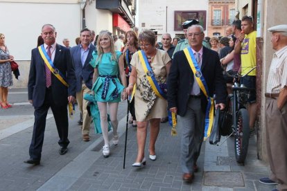 María Lafuente junto a María de la Paz Díez, después del pregón de fiestas.