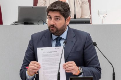 El presidente en funciones de la Comunidad de Murcia, Fernando López Miras. Marcial guillén