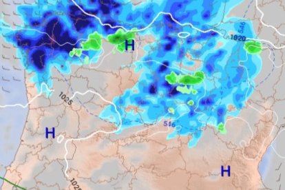 Imagen del modelo de predicción de Meteored para las próximas horas. DL