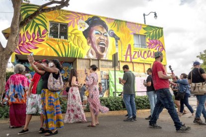 Mural dedicado a la cantante Celia Cruz en Miami. EFE/EPA/CRISTOBAL HERRERA-ULASHKEVICH