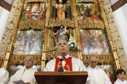 Joaquín de Prado, durante la celebración de la misa.