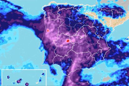 Previsión de lluvia para el domingo a las cinco de la tarde. METEORED